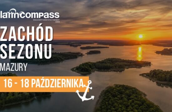 Jachty żaglowe na jeziorze Kisajno podczas zakończenia sezon na Mazurach
